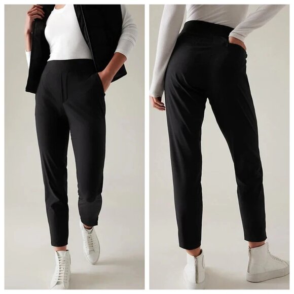 Athelta Brooklyn Mid Rise Ankle Pant Black Size 0 - Picture 1 of 12